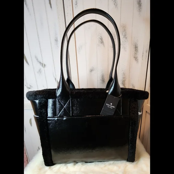 NWT Kate Spade Jett Faux Shearling Tote. - Picture 4 of 12